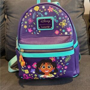 Loungefly Disney Purple and Teal Kids Backpack